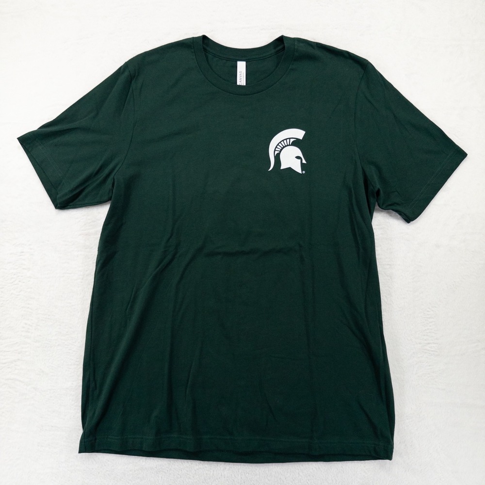 Bella+Canvas Mens T-Shirt XL Green MSU Spartans Cybergoose Graphic Tee
